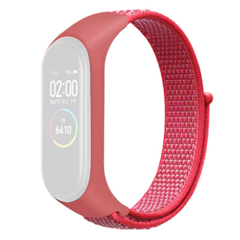 For Xiaomi Mi Band 3 4 5 6 7 Nylon Watch Band Adjustable Sport Loop Strap Wristband Replacement
