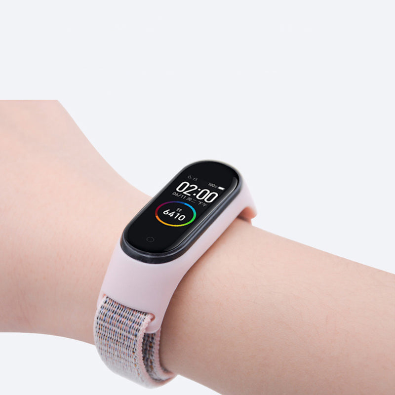For Xiaomi Mi Band 3 4 5 6 7 Nylon Watch Band Adjustable Sport Loop Strap Wristband Replacement