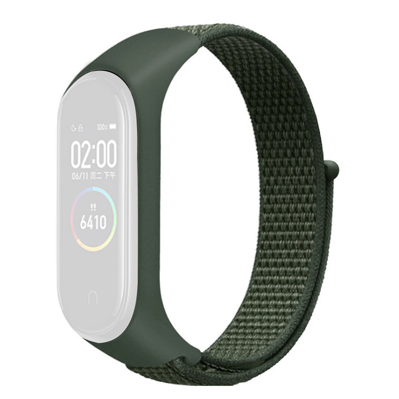 For Xiaomi Mi Band 3 4 5 6 7 Nylon Watch Band Adjustable Sport Loop Strap Wristband Replacement