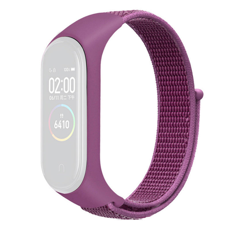 For Xiaomi Mi Band 3 4 5 6 7 Nylon Watch Band Adjustable Sport Loop Strap Wristband Replacement