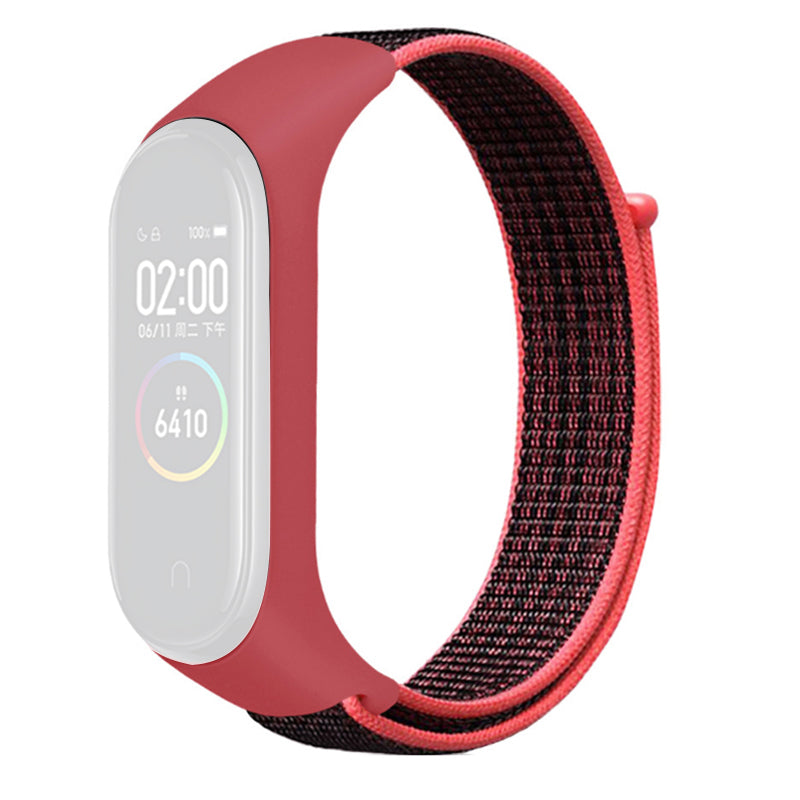 For Xiaomi Mi Band 3 4 5 6 7 Nylon Watch Band Adjustable Sport Loop Strap Wristband Replacement