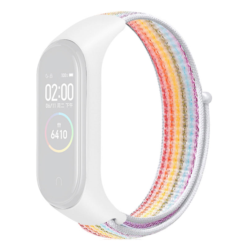 For Xiaomi Mi Band 3 4 5 6 7 Nylon Watch Band Adjustable Sport Loop Strap Wristband Replacement