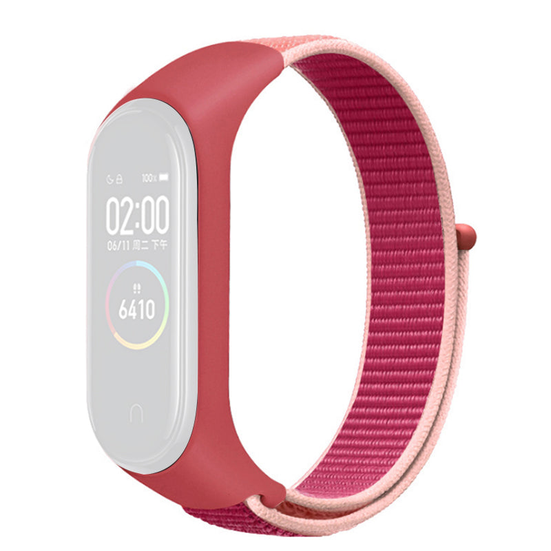 For Xiaomi Mi Band 3 4 5 6 7 Nylon Watch Band Adjustable Sport Loop Strap Wristband Replacement