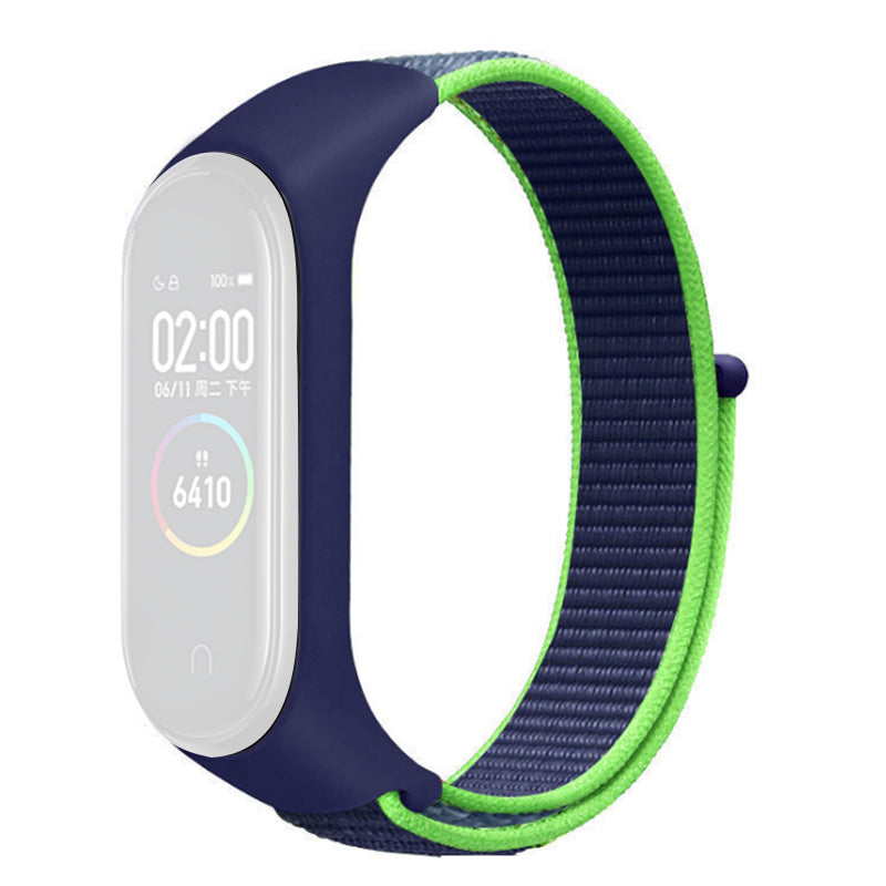 For Xiaomi Mi Band 3 4 5 6 7 Nylon Watch Band Adjustable Sport Loop Strap Wristband Replacement