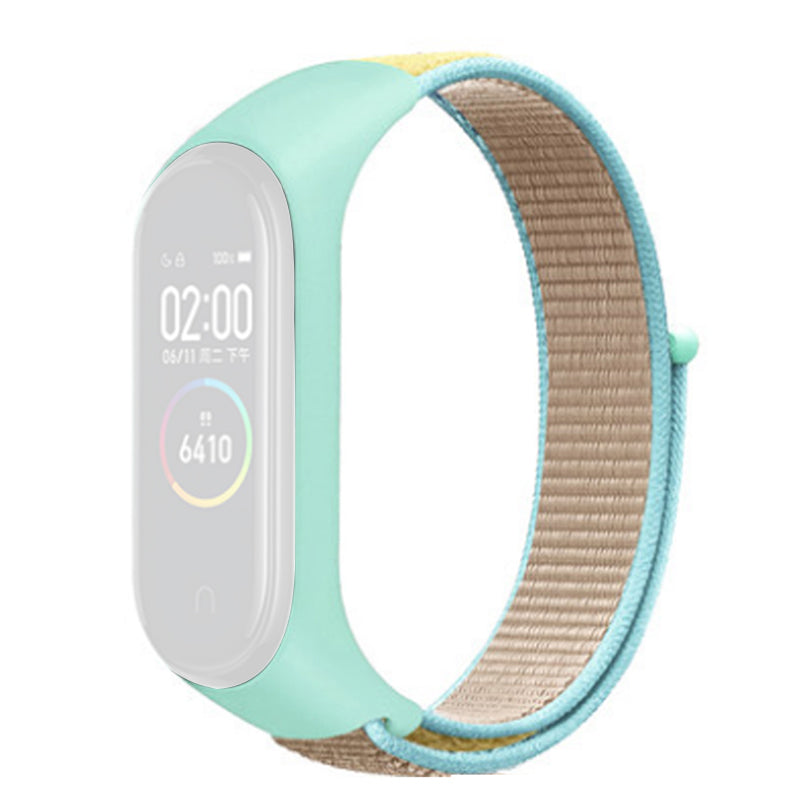 For Xiaomi Mi Band 3 4 5 6 7 Nylon Watch Band Adjustable Sport Loop Strap Wristband Replacement