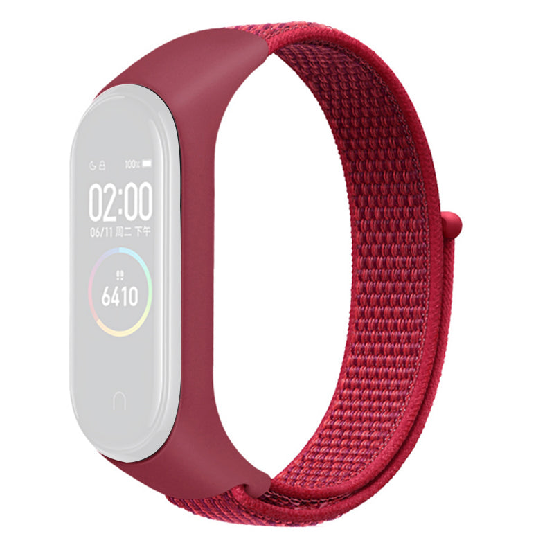 For Xiaomi Mi Band 3 4 5 6 7 Nylon Watch Band Adjustable Sport Loop Strap Wristband Replacement