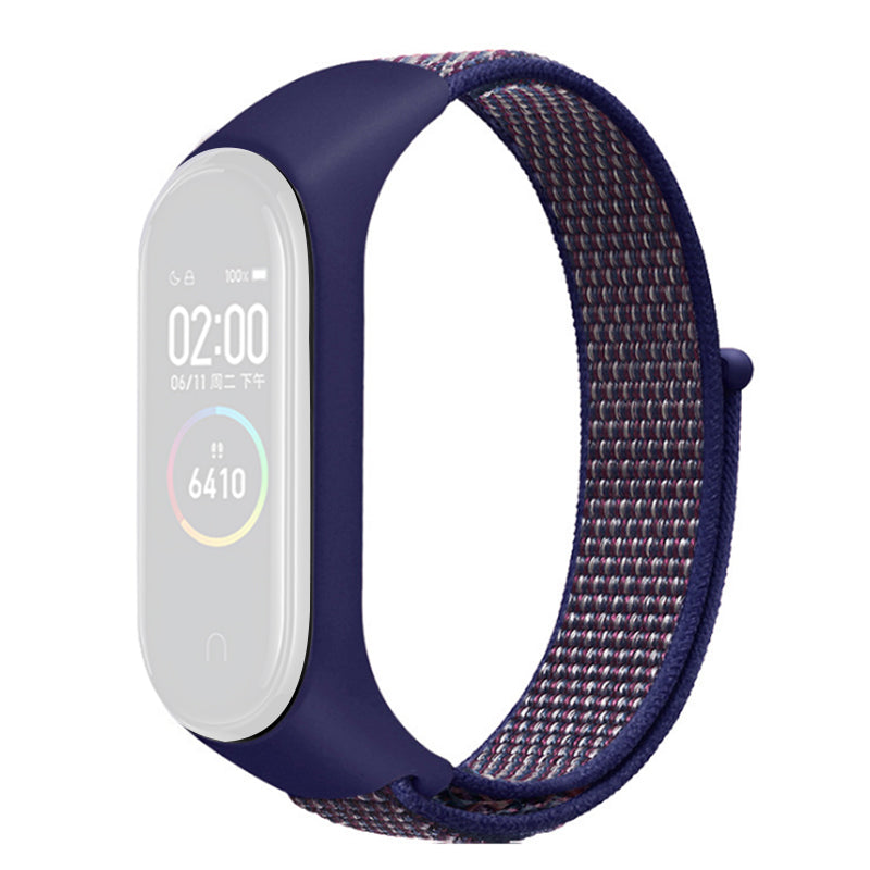 For Xiaomi Mi Band 3 4 5 6 7 Nylon Watch Band Adjustable Sport Loop Strap Wristband Replacement