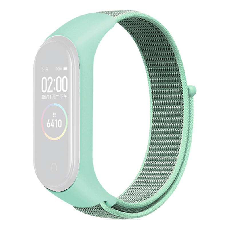 For Xiaomi Mi Band 3 4 5 6 7 Nylon Watch Band Adjustable Sport Loop Strap Wristband Replacement