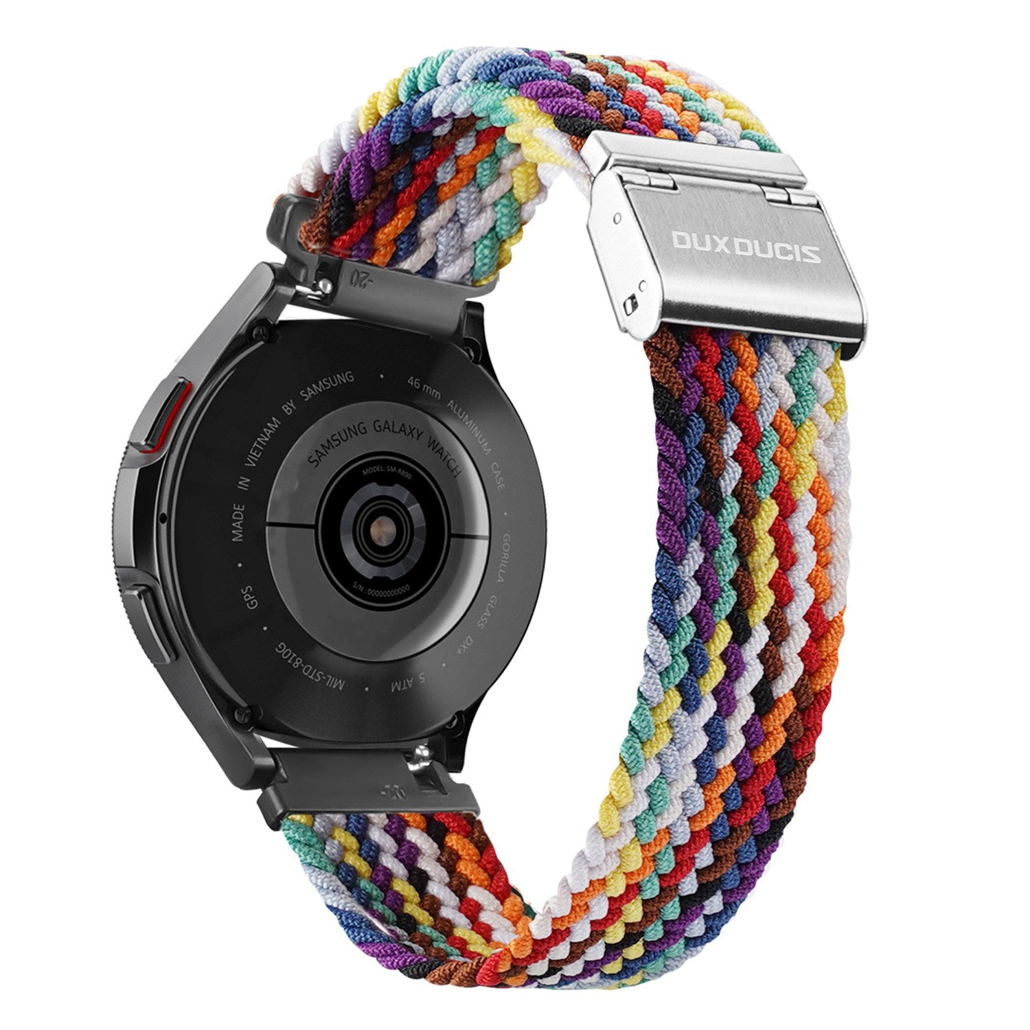 DUX DUCIS For Samsung Galaxy Watch 3 45mm Replacement Strap 22mm Braided Nylon Elastic Wrist Band