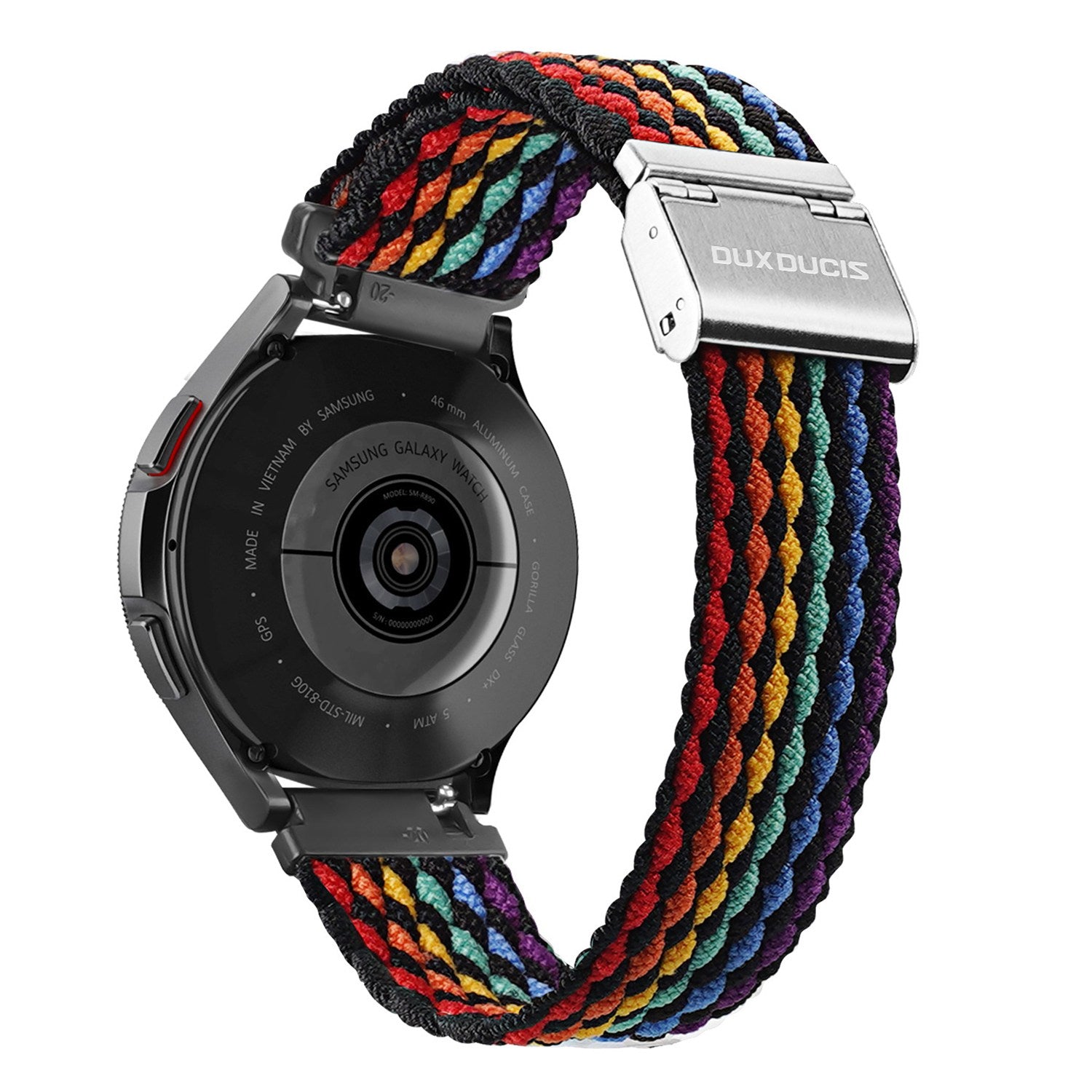 DUX DUCIS For Samsung Galaxy Watch 3 45mm Replacement Strap 22mm Braided Nylon Elastic Wrist Band
