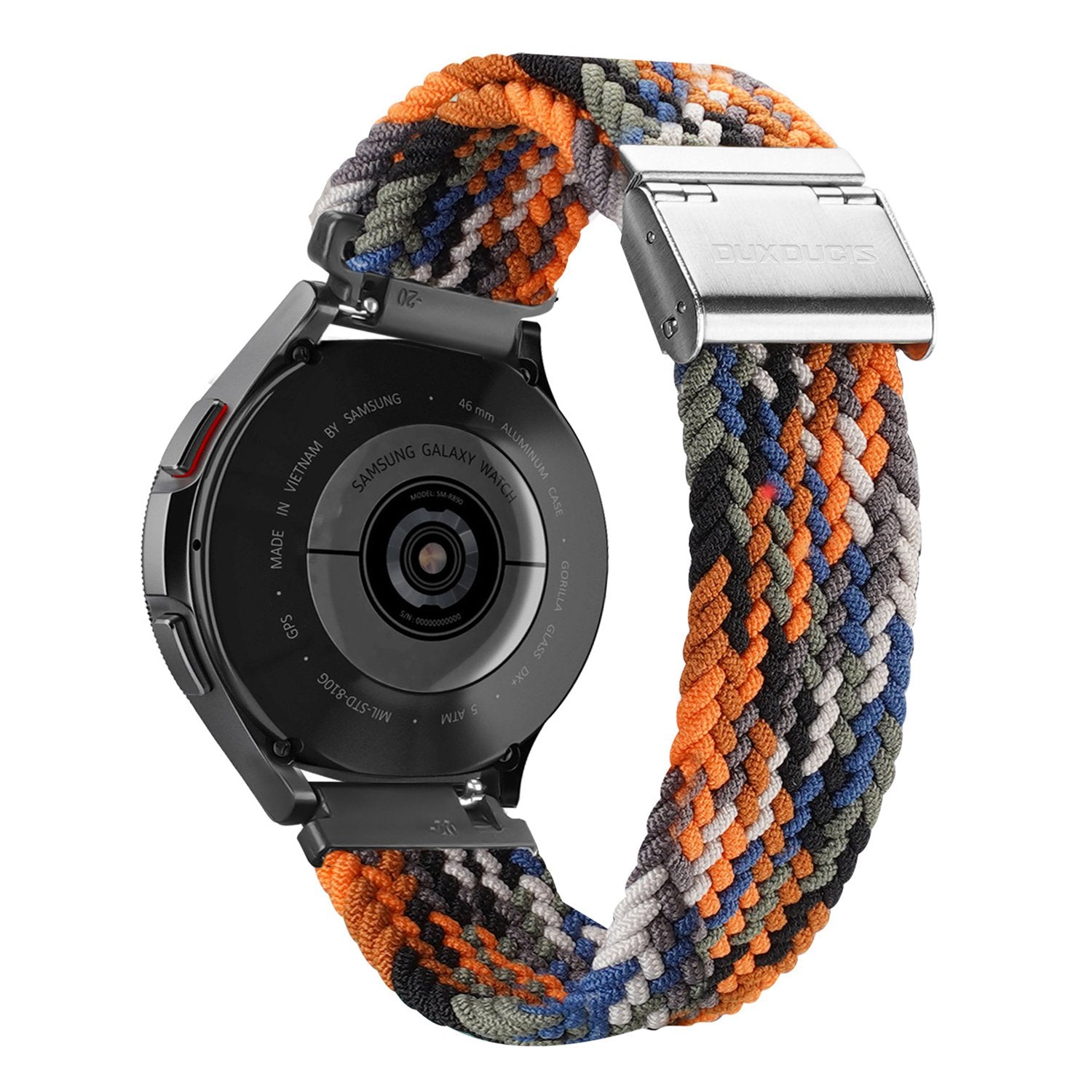 DUX DUCIS For Samsung Galaxy Watch 6 40mm 44mm Watch6 Classic 43mm 47mm Replacement Strap 20mm Elastic Braided Nylon Smartwatch Wrist Band