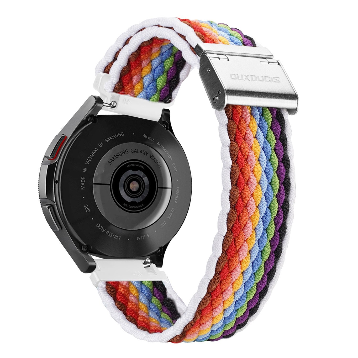 DUX DUCIS For Samsung Galaxy Watch 6 40mm 44mm Watch6 Classic 43mm 47mm Replacement Strap 20mm Elastic Braided Nylon Smartwatch Wrist Band