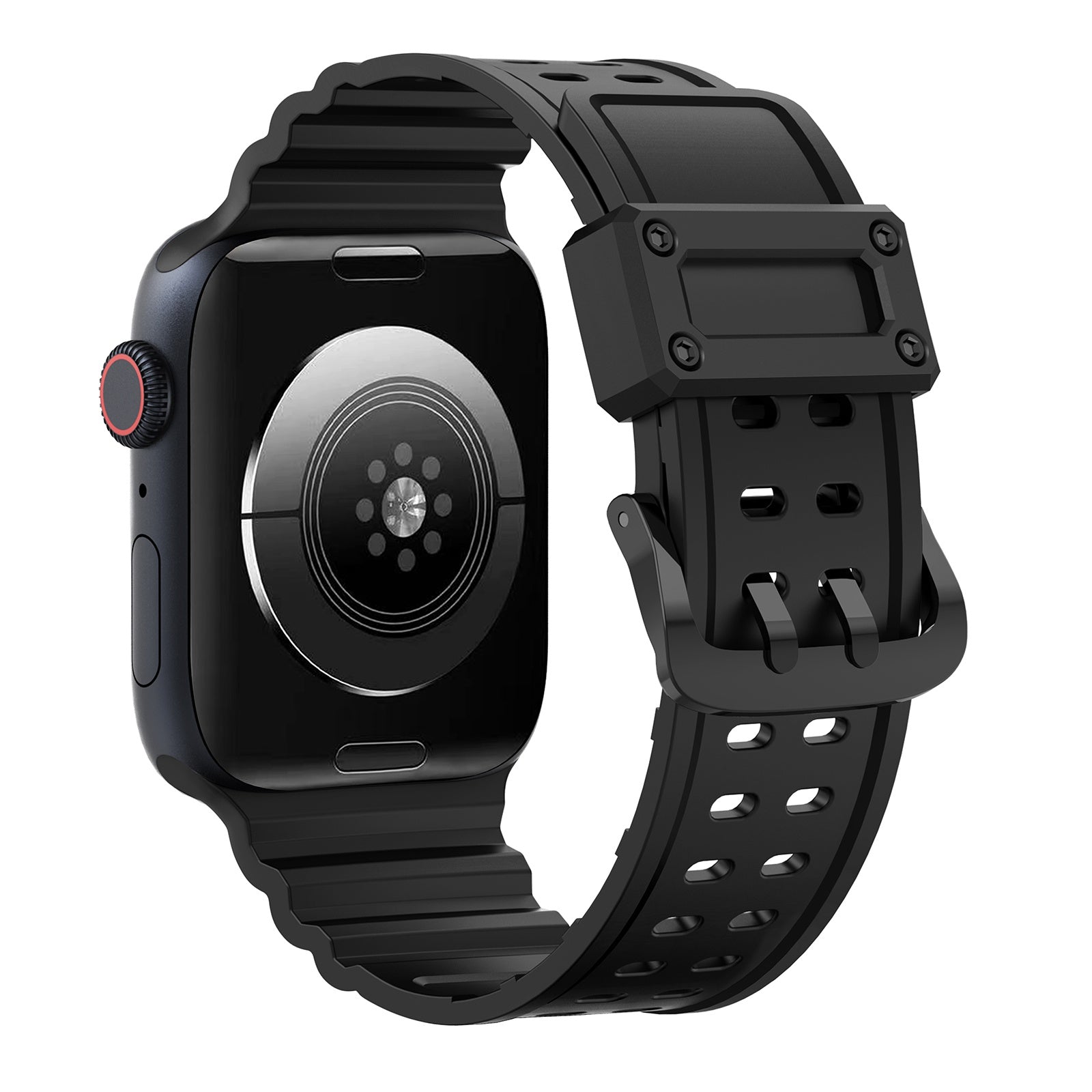 For Apple Watch Ultra 2 49mm Series 9 45mm SE (2023) 44mm Ultra 49mm 8 7 45mm 6 5 4 SE (2022) SE 44mm 3 2 1 42mm Two Row Holes Silicone Wrist Band Replacement Watch Strap