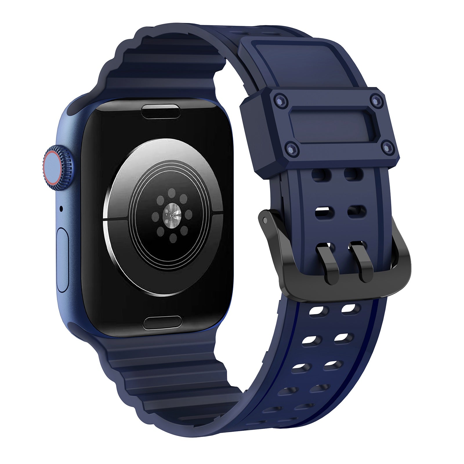 For Apple Watch Ultra 2 49mm Series 9 45mm SE (2023) 44mm Ultra 49mm 8 7 45mm 6 5 4 SE (2022) SE 44mm 3 2 1 42mm Two Row Holes Silicone Wrist Band Replacement Watch Strap