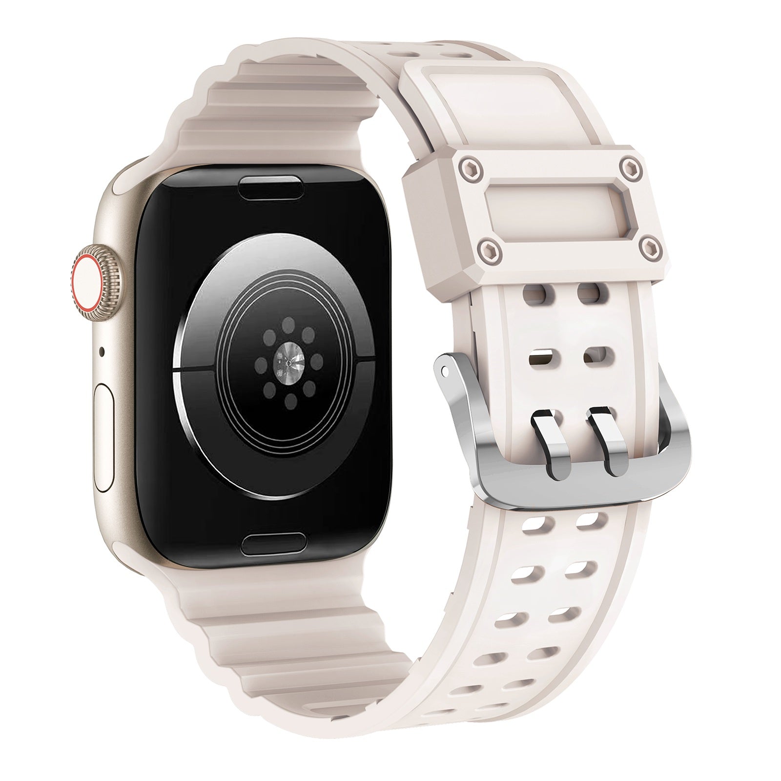 For Apple Watch Ultra 2 49mm Series 9 45mm SE (2023) 44mm Ultra 49mm 8 7 45mm 6 5 4 SE (2022) SE 44mm 3 2 1 42mm Two Row Holes Silicone Wrist Band Replacement Watch Strap