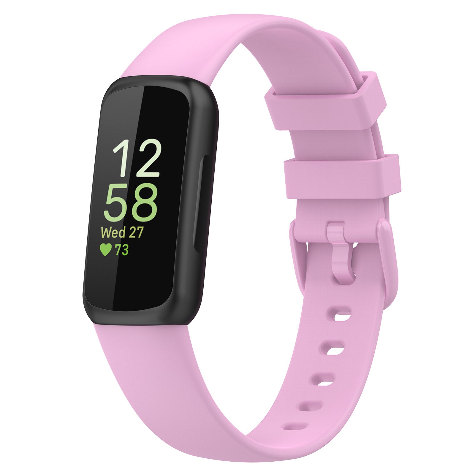 For Fitbit Inspire 3 Silicone Smart Watch Band Adjustable Pin Buckle Replacement Strap Size: S