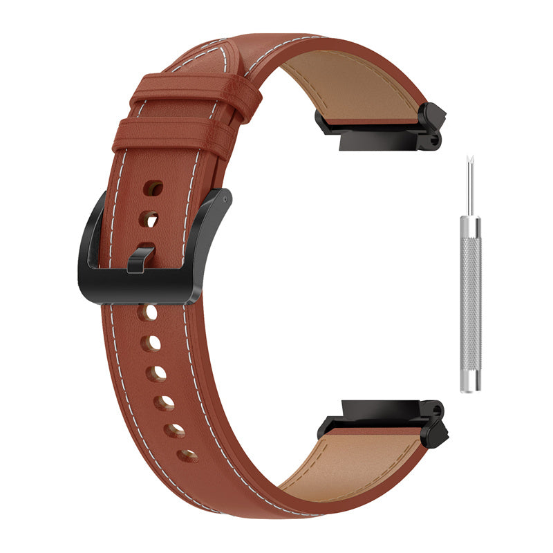 For Huami Amazfit T-Rex 2 Genuine Leather Replacement Watch Strap Adjustable Wrist Band with Tool