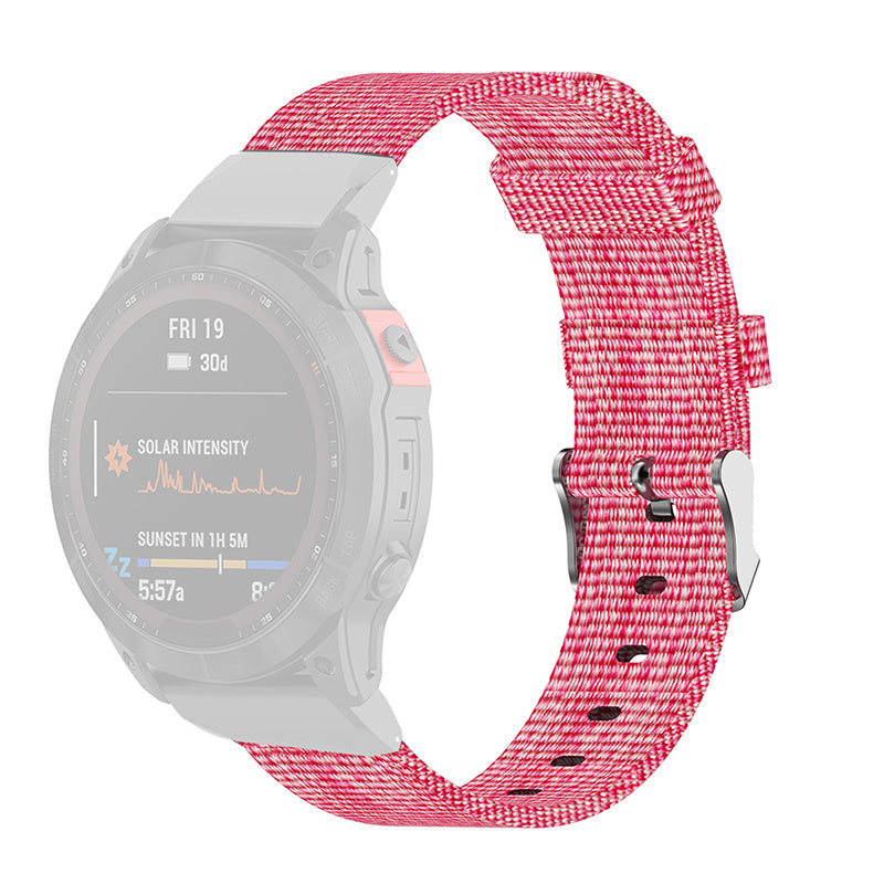For Garmin Fenix 7S 6S 5S Instinct 2S Breathable Canvas Watch Strap Smart Watch Band with Tool