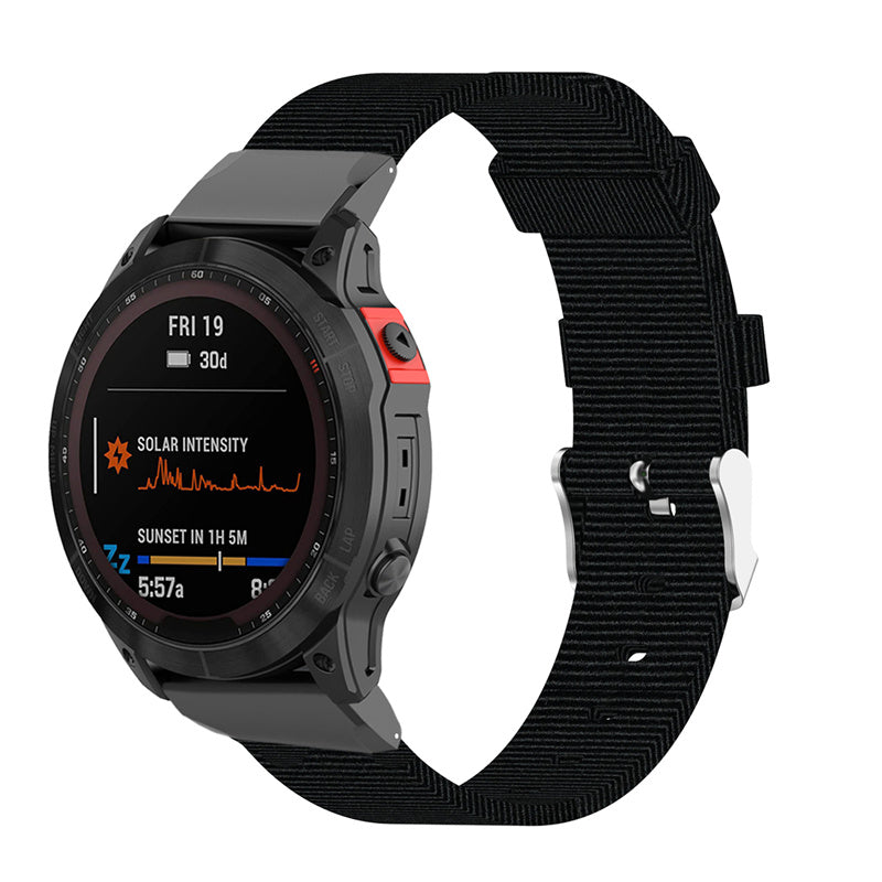 For Garmin Fenix 7S 6S 5S Instinct 2S Breathable Canvas Watch Strap Smart Watch Band with Tool