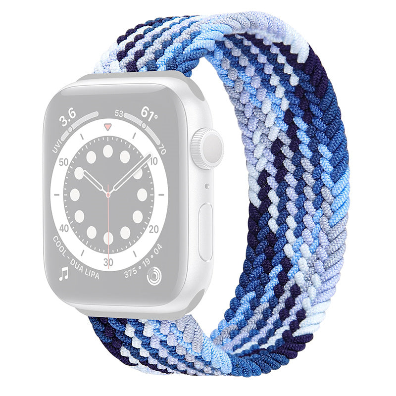 For Apple Watch Series 9 8 7 41mm 6 5 4 SE SE (2022) SE (2023) 40mm 3 2 1 38mm Watch Band Nylon Elastic Braided Replacement Strap Size: XL