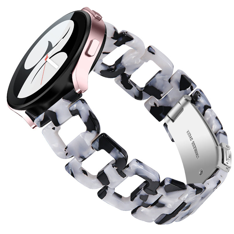 For Samsung Galaxy Watch4 Active 40mm 44mm Watch4 Classic 42mm 46mm Watch 5 40mm 44mm Resin Watchband Stainless Steel Buckle D Shape Strap