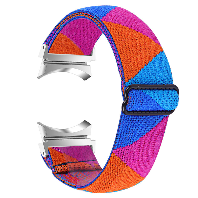 For Samsung Galaxy Watch6 40mm 44mm Watch6 Classic 43mm 47mm Watch 5 40mm 44mm 5 Pro 45mm Watch4 40mm 44mm Braided Nylon Elastic Watch Band Breathable Sports Wrist Strap Replacement