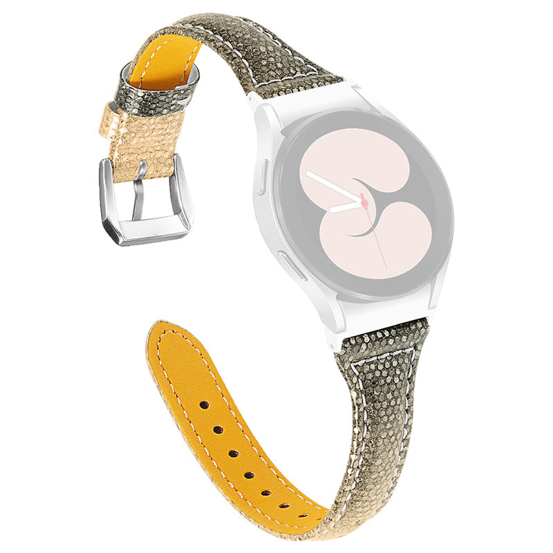 For Samsung Galaxy Watch 5 40mm 44mm Watch 5 Pro 45mm Gradient Color Watch Band Soft Strap Cowhide Leather Replacement Strap