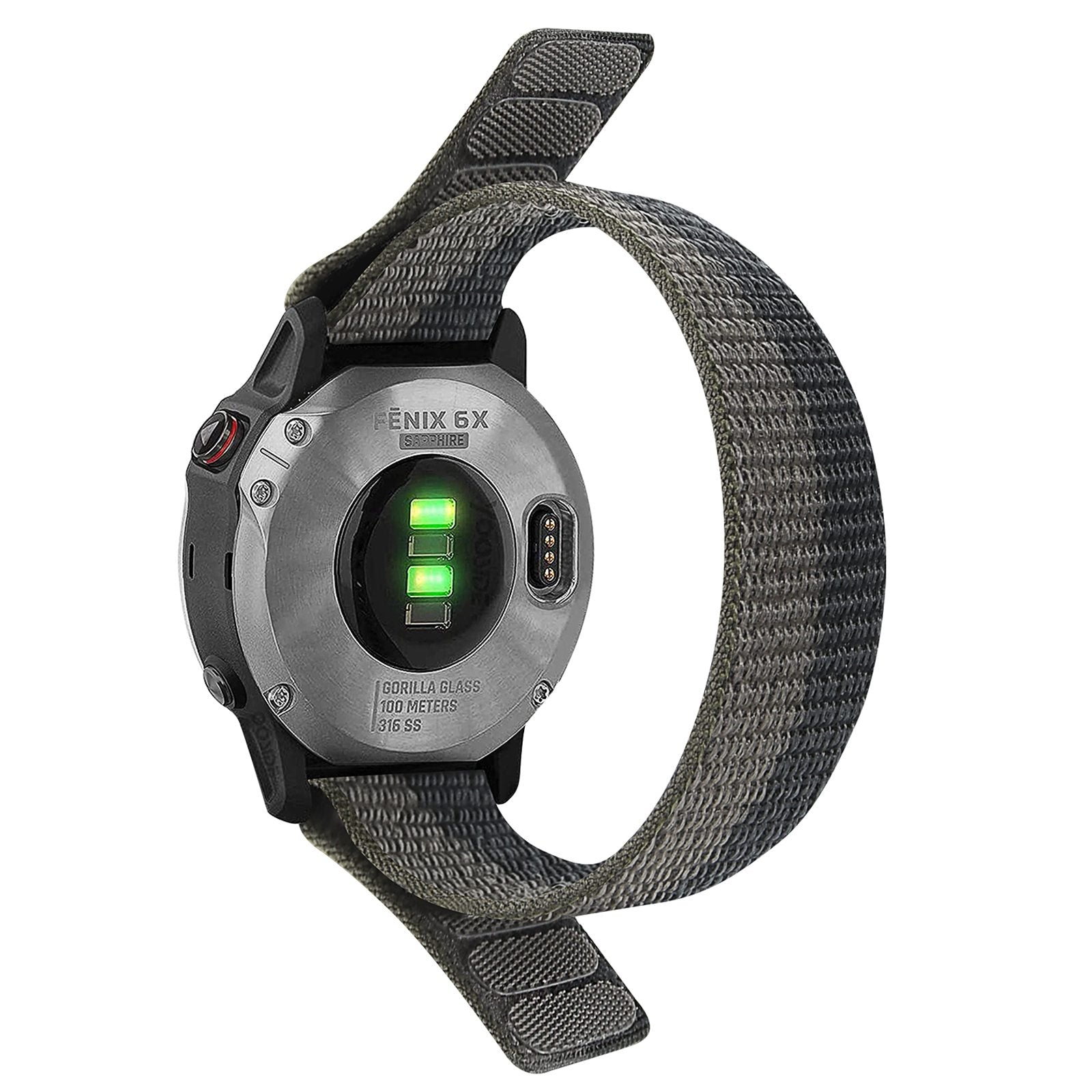 For Garmin Tactix 7 Pro Fenix 7X 6X Pro Replacement Nylon Watch Band 26mm Adjustable Magic Tape Wrist Strap