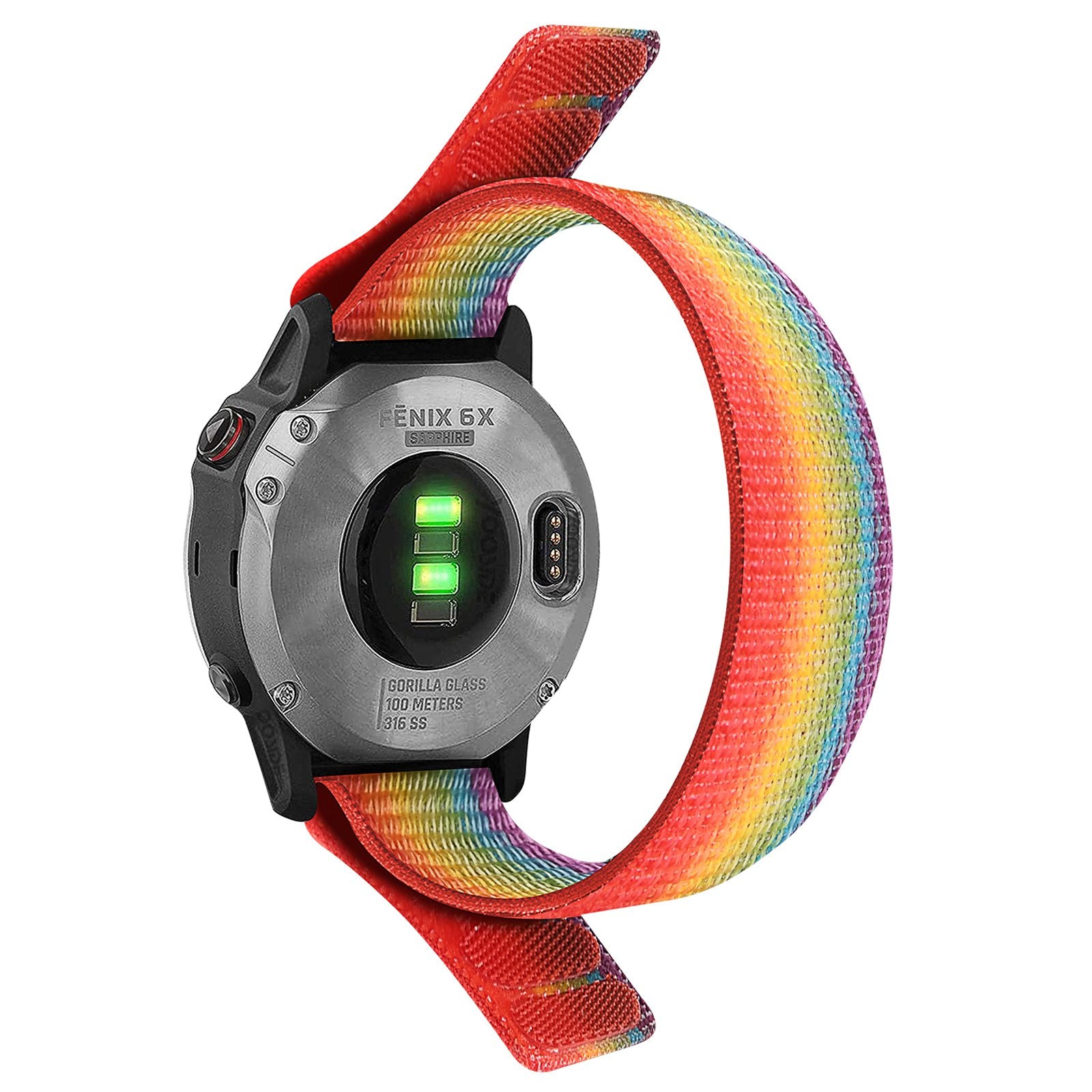 For Garmin Tactix 7 Pro Fenix 7X 6X Pro Replacement Nylon Watch Band 26mm Adjustable Magic Tape Wrist Strap