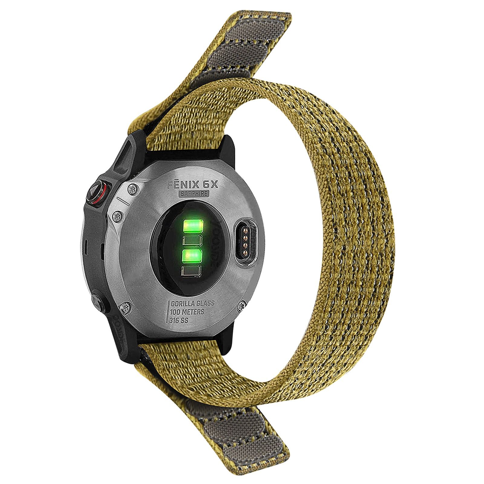 For Garmin Tactix 7 Pro Fenix 7X 6X Pro Replacement Nylon Watch Band 26mm Adjustable Magic Tape Wrist Strap