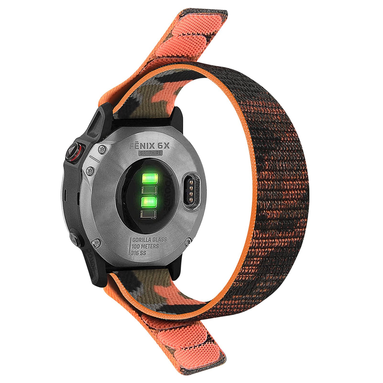 For Garmin Tactix 7 Pro Fenix 7X 6X Pro Replacement Nylon Watch Band 26mm Adjustable Magic Tape Wrist Strap