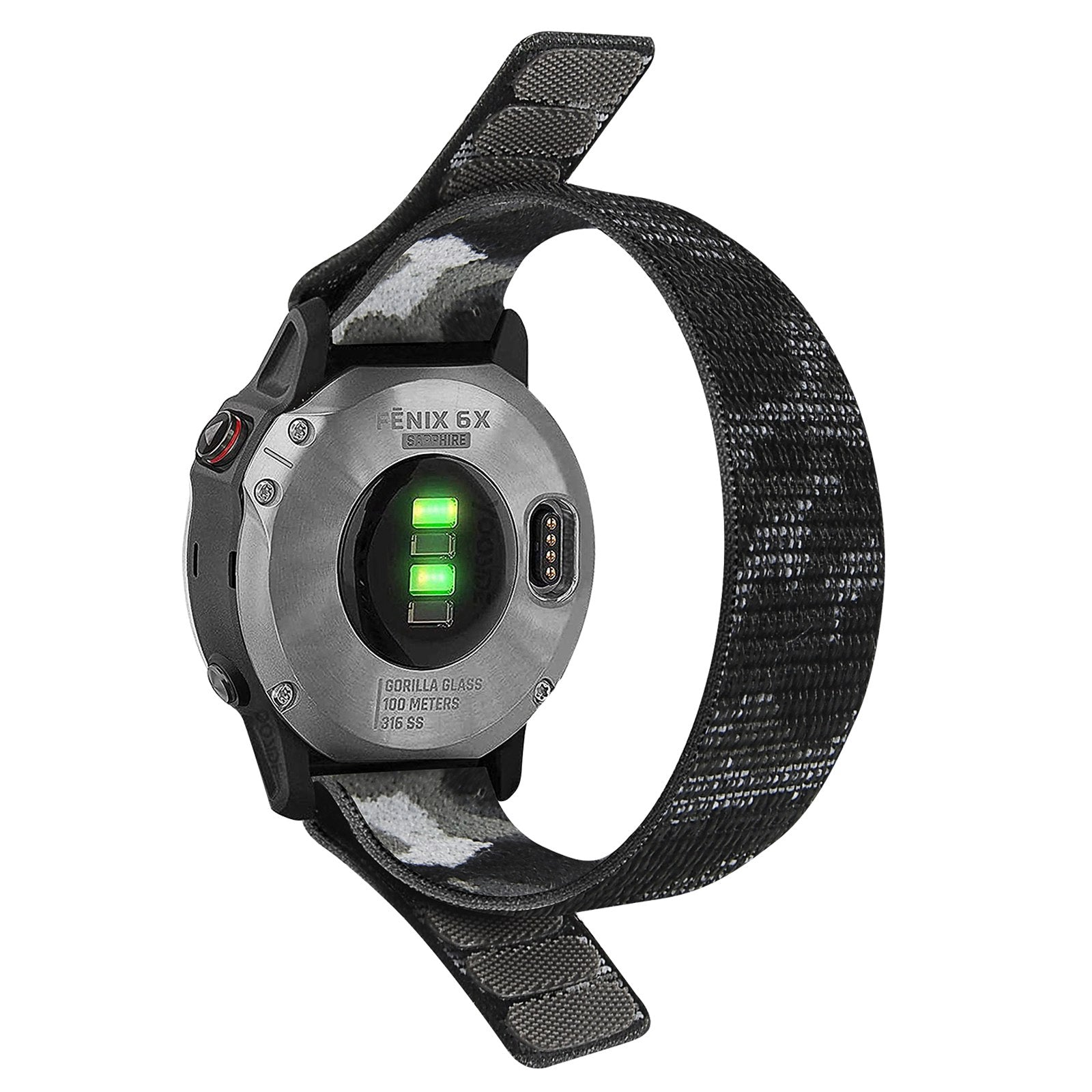 For Garmin Tactix 7 Pro Fenix 7X 6X Pro Replacement Nylon Watch Band 26mm Adjustable Magic Tape Wrist Strap