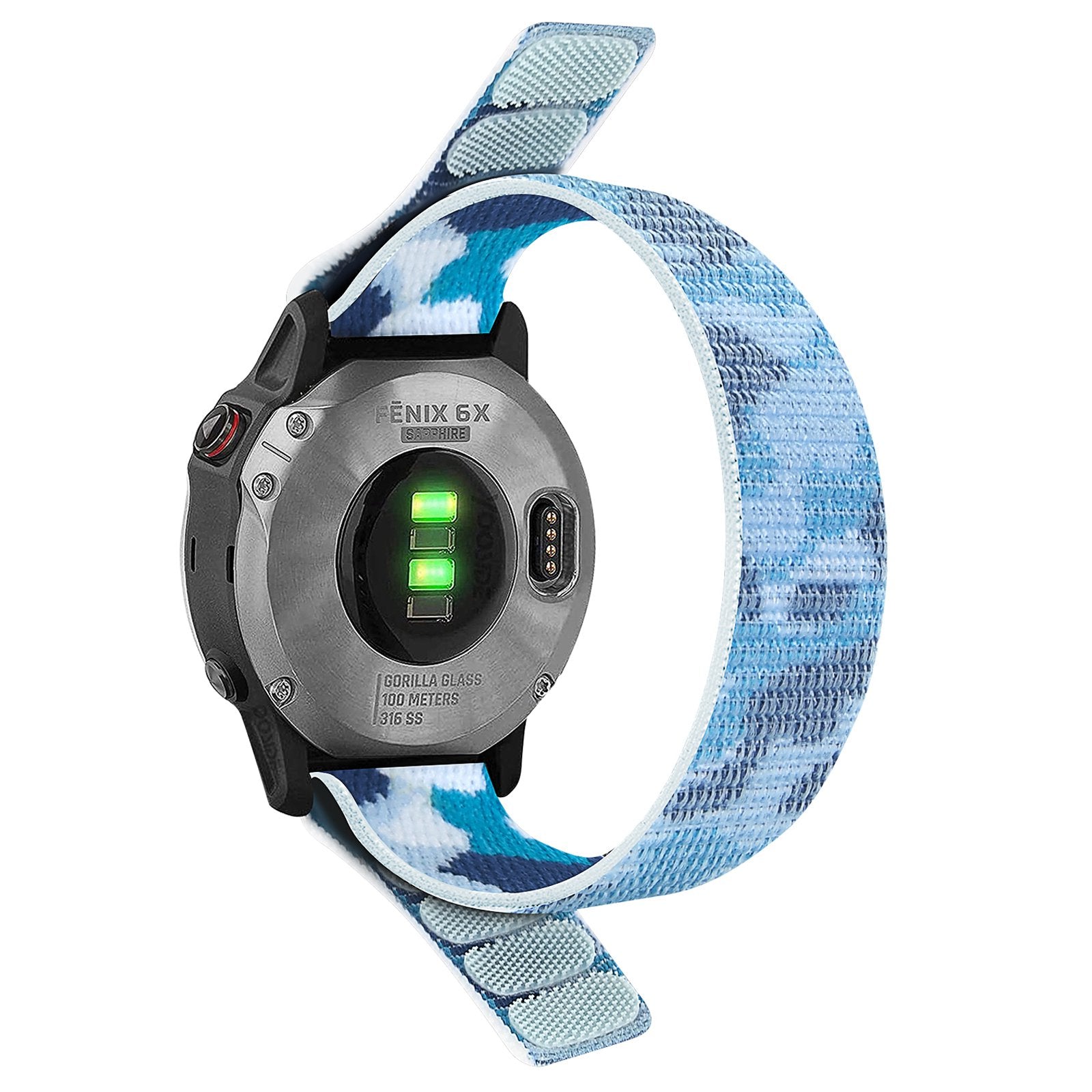 For Garmin Tactix 7 Pro Fenix 7X 6X Pro Replacement Nylon Watch Band 26mm Adjustable Magic Tape Wrist Strap