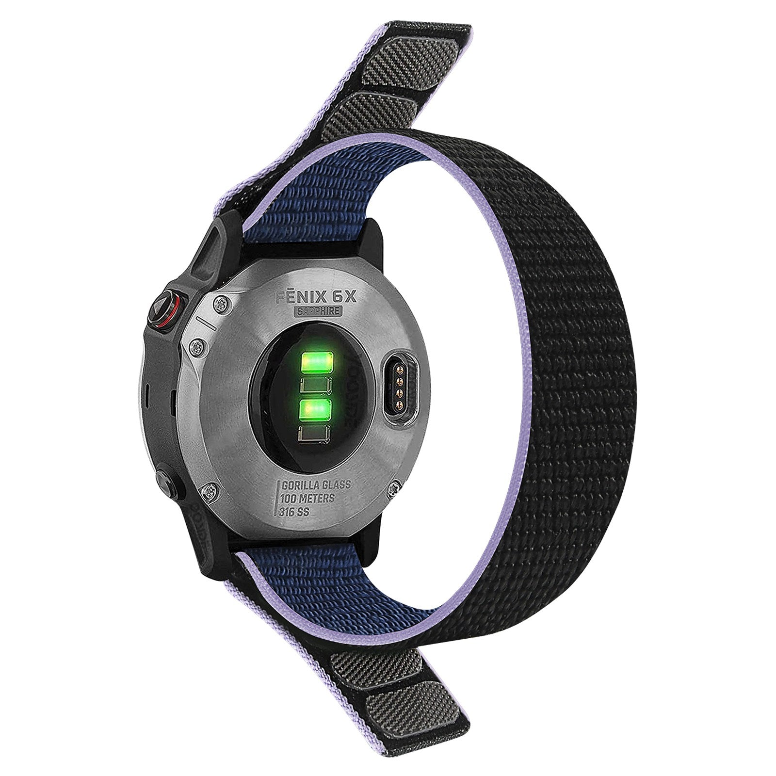 For Garmin Tactix 7 Pro Fenix 7X 6X Pro Replacement Nylon Watch Band 26mm Adjustable Magic Tape Wrist Strap