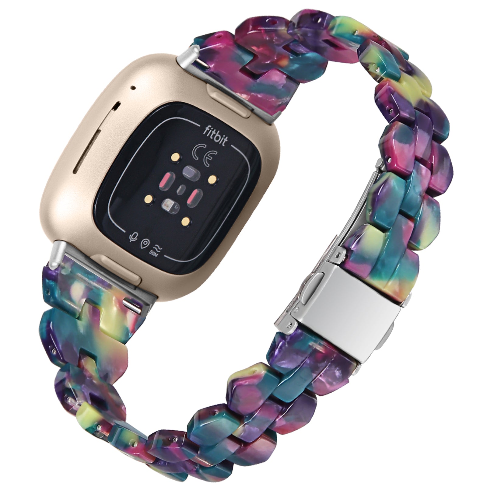 For Fitbit Versa 4 Sense 2 Resin Watch Band Lightweight Watch Strap Smart Bracelet Replacement Parts