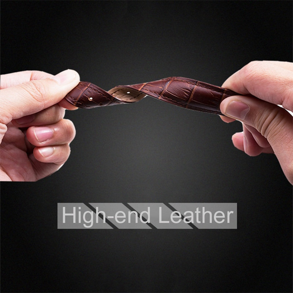 For Fitbit Versa 3 Sense Genuine Leather Watch Band Crocodile Texture Replacement Strap with Stainless Steel Buckle Bracelet