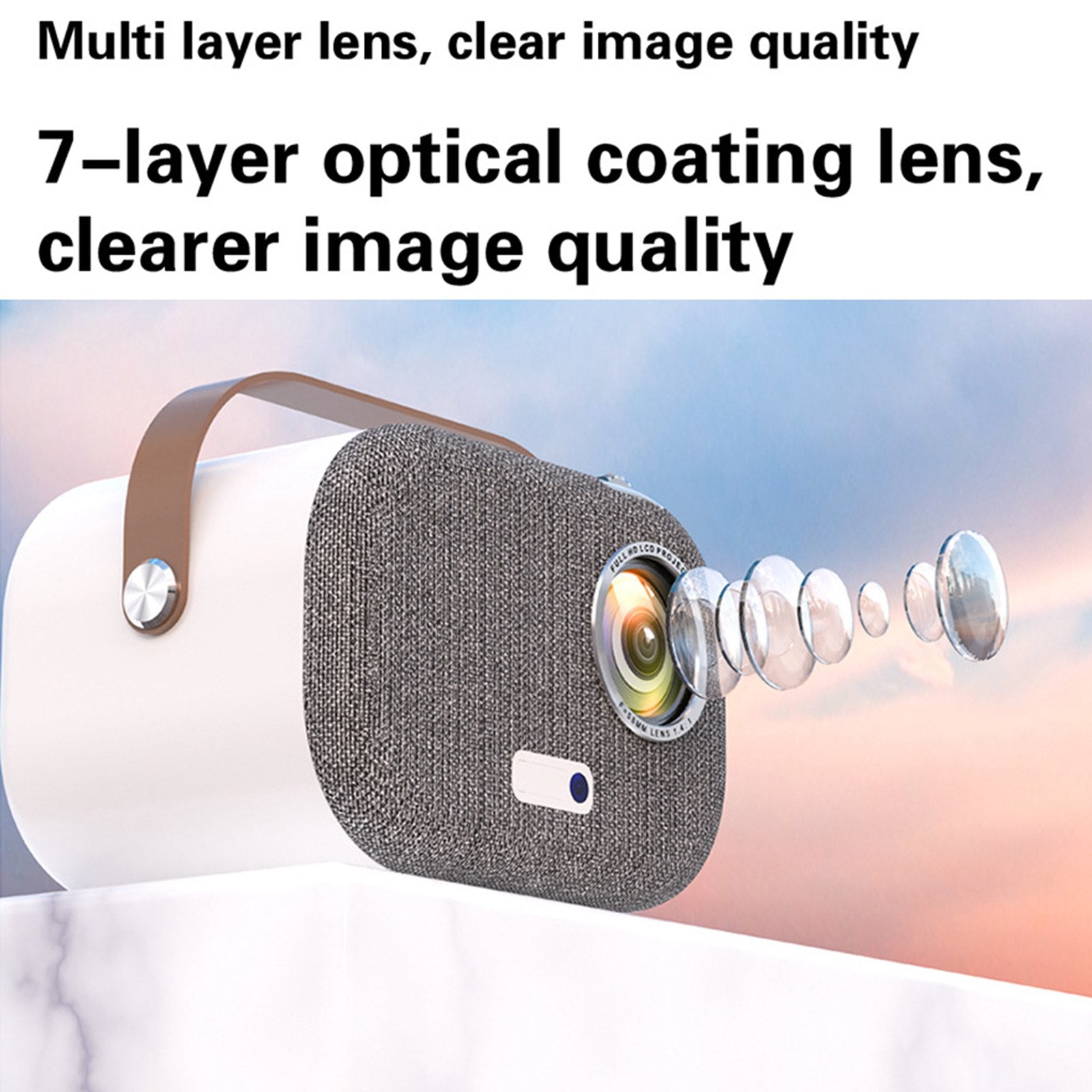 Q1 Full HD 1080P Projector Smart Android 9.0 WiFi Wireless Home Theater Projector LED 3D LCD Portable Mini Projector (2 32G)