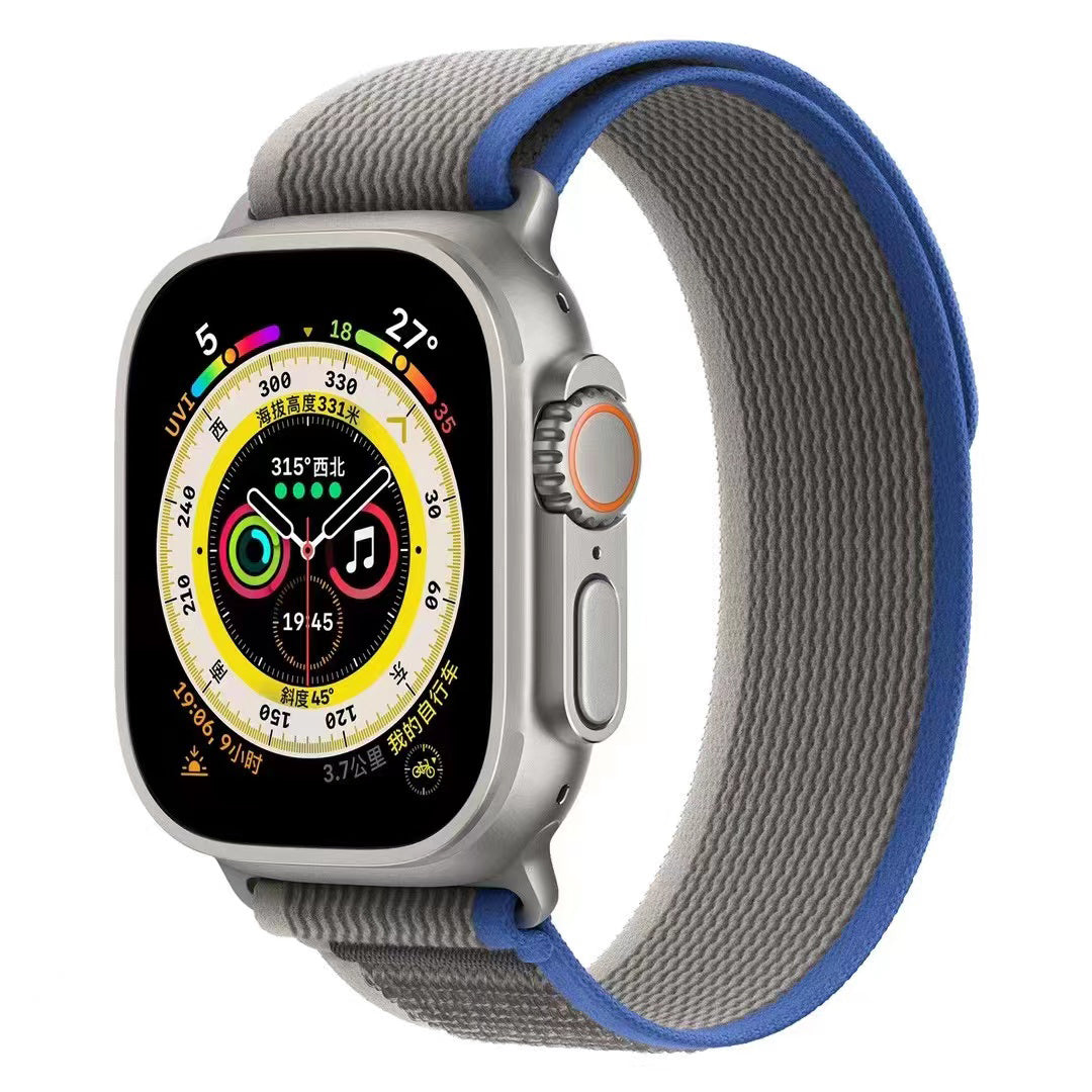 MUTURAL For Apple Watch Series 9 8 7 41mm 6 5 SE SE (2022) SE (2023) 4 40mm 3 2 1 38mm Trail Loop Watch Band Soft Nylon Sport Band Braided Replacement Strap