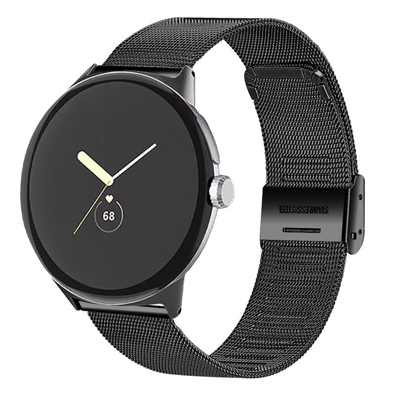 For Google Pixel Watch 2 Pixel Watch Milanese Mesh Smart Watch Band Stainless Steel Replacement Wrist Strap with Buckle