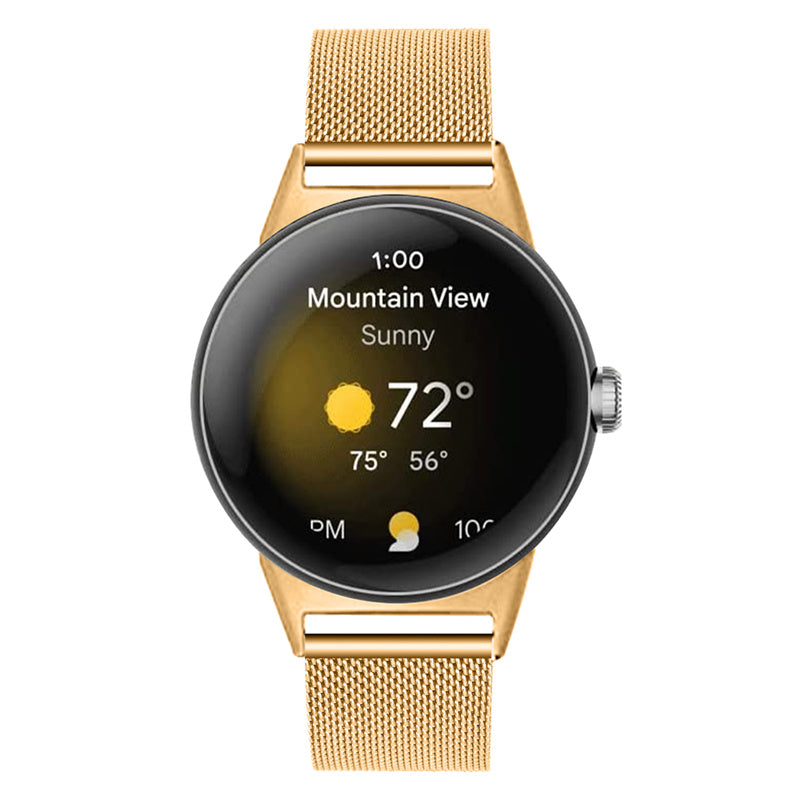 For Google Pixel Watch 2 Pixel Watch Milanese Mesh Smart Watch Band Stainless Steel Replacement Wrist Strap with Buckle