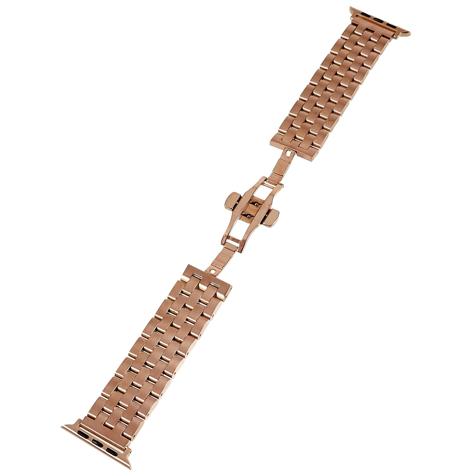 For Apple Watch Series 9 8 7 41mm 6 5 SE SE (2022) SE (2023) 4 40mm 3 2 1 38mm 5-Beads Watch Strap Replacement Stainless Steel Metal Wristband
