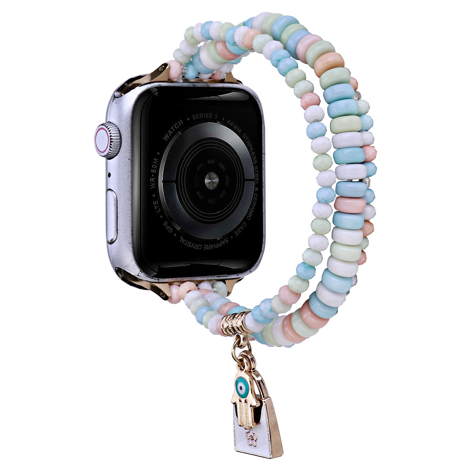 For Apple Watch Series 9 8 7 41mm 6 5 SE SE (2022) SE (2023) 4 40mm 3 2 1 38mm Replacement Three Rows Seed Beads Wristband Strap Watch Bracelet