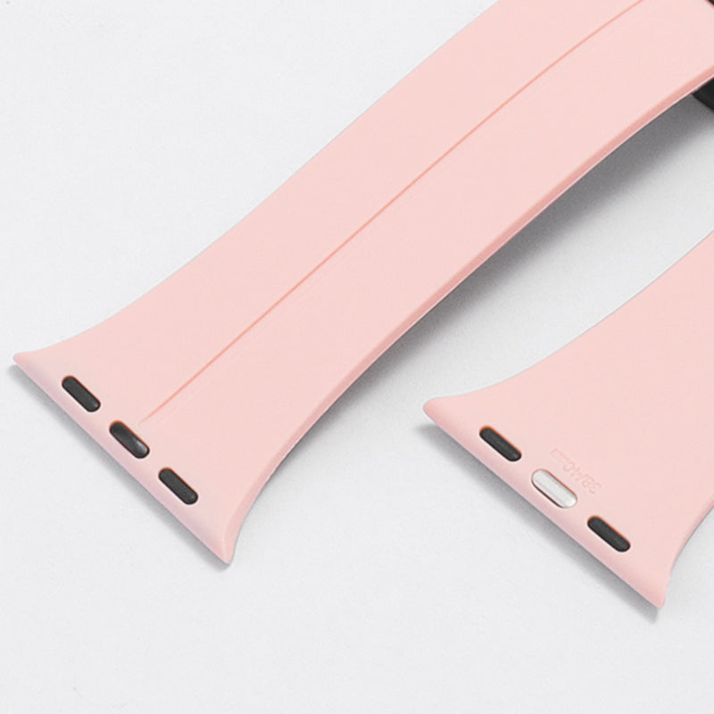For Apple Watch Ultra Ultra 2 49mm Series 9 8 7 45mm Series 6 5 4 SE (2022) (2023) SE 44mm Series 3 2 1 42mm Magnetic Folding Buckle Silicone Watch Band Replacement Wristband Strap Bracelet