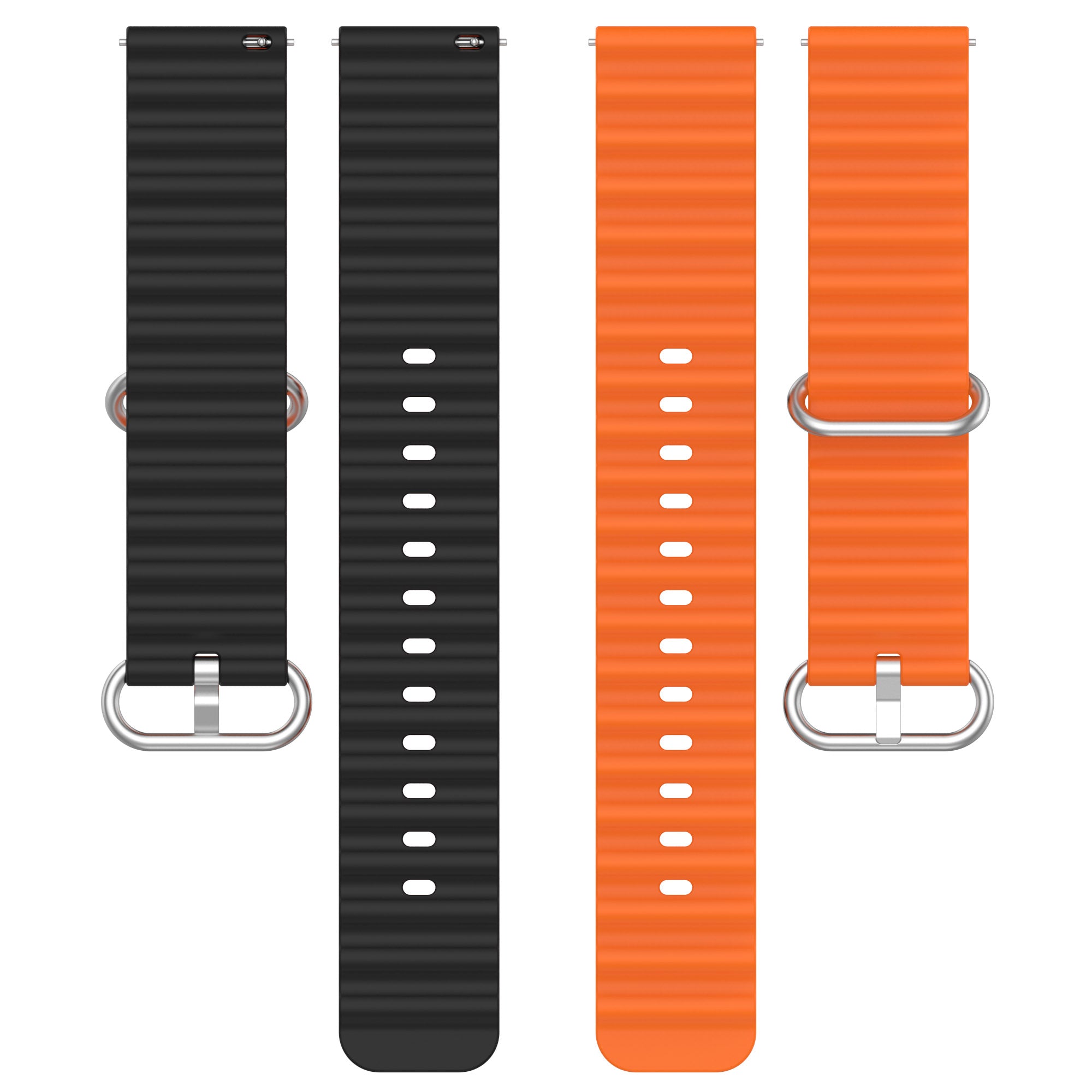 For Garmin Vivoactive 4 Garmin Venu 2 Universal 22mm Silicone Watch Strap Wavy Design Double Color Watchband