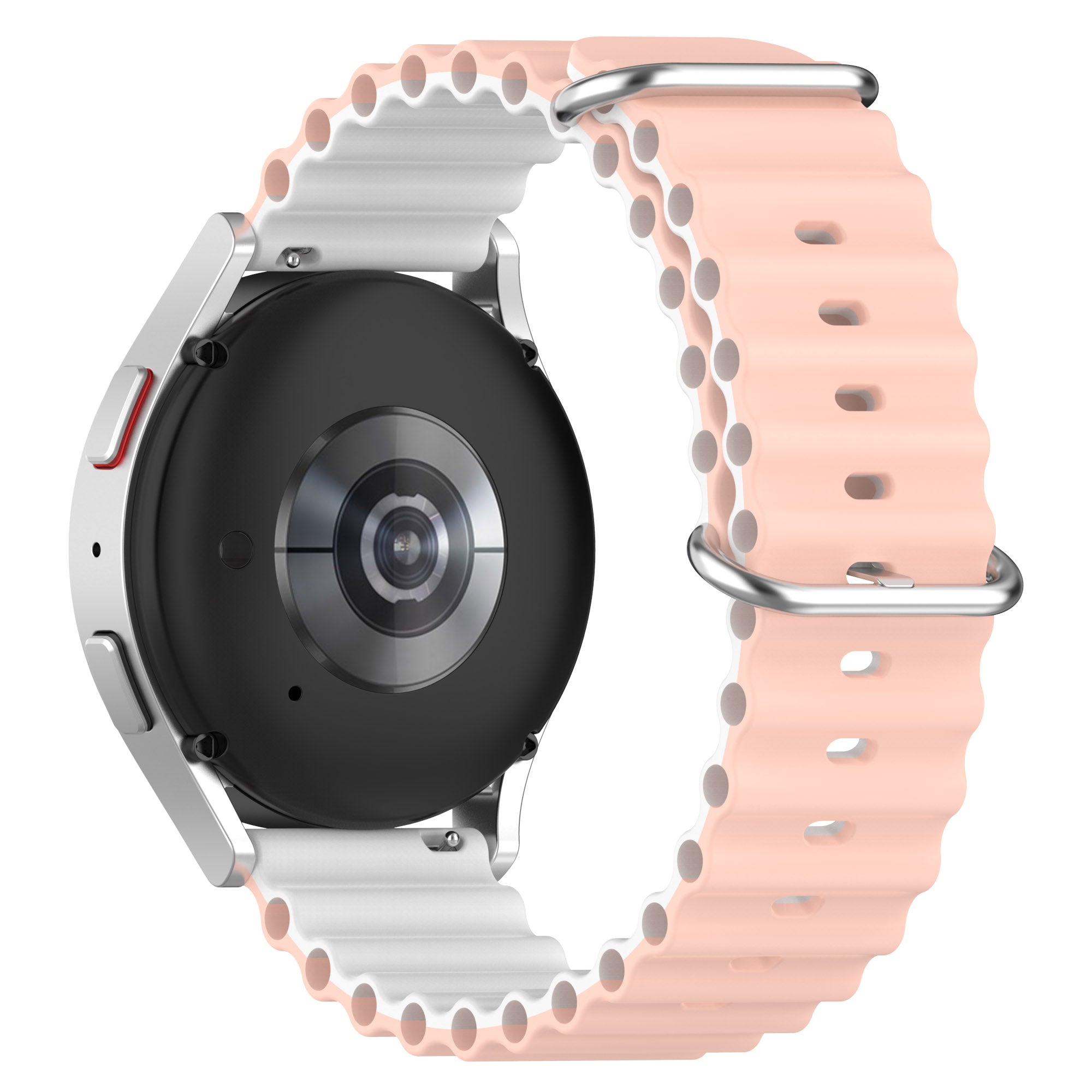 For Garmin Vivoactive 4 Garmin Venu 2 Universal 22mm Silicone Watch Strap Wavy Design Double Color Watchband