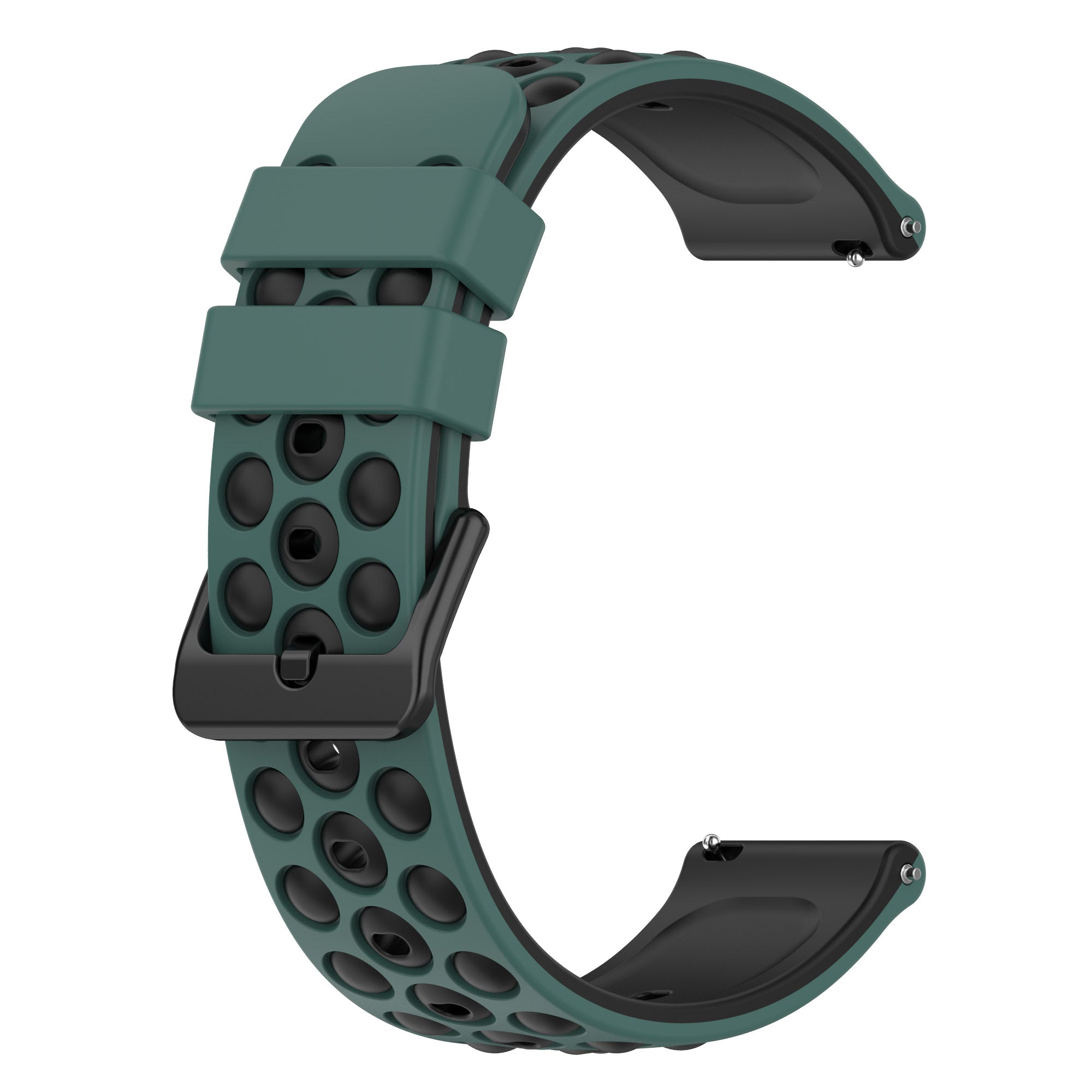 For Garmin Venu 2 Plus Venu Sq 2 Universal 20mm Soft Silicone Watch Band Big Hole Design Double Color Watch Strap