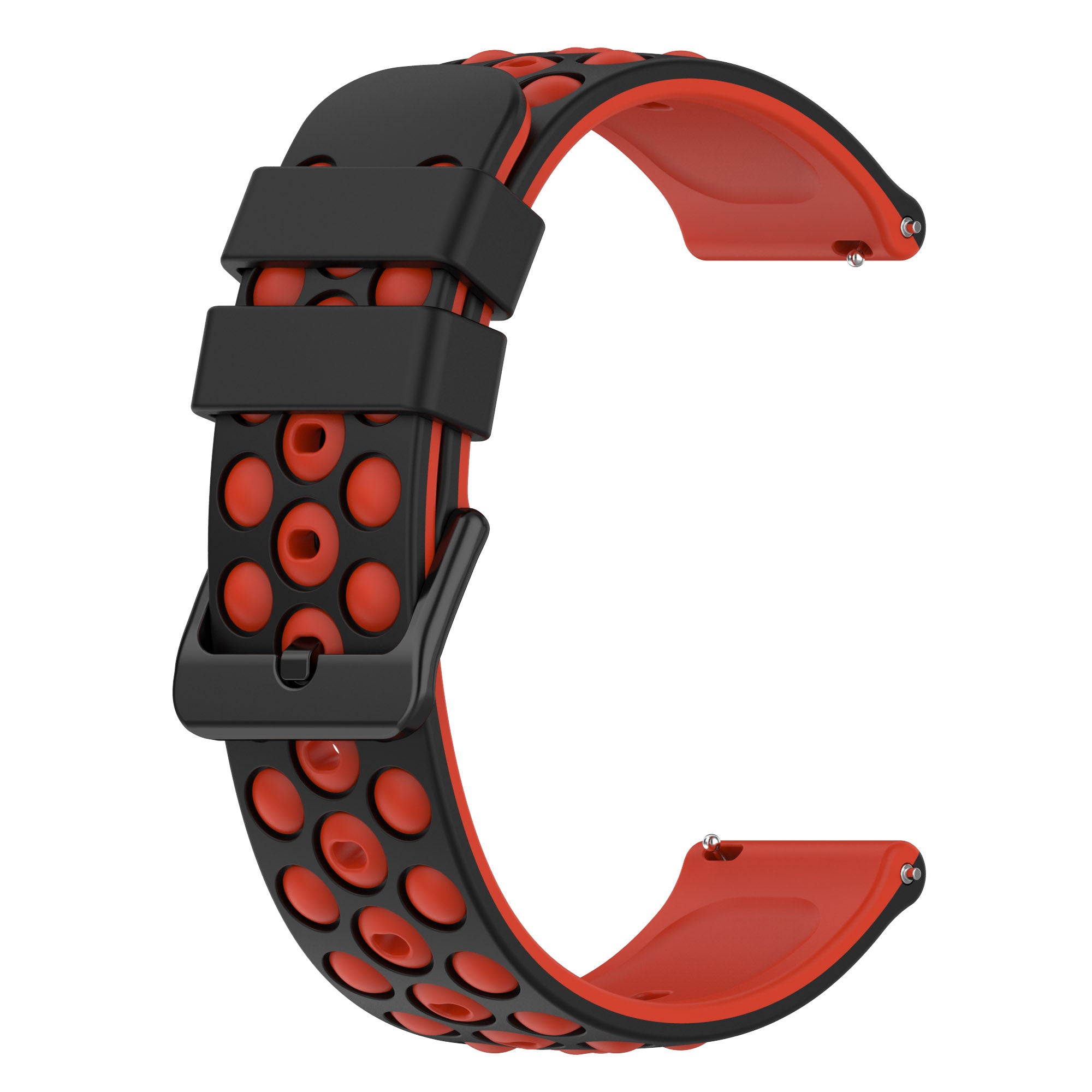 For Garmin Venu 2 Plus Venu Sq 2 Universal 20mm Soft Silicone Watch Band Big Hole Design Double Color Watch Strap