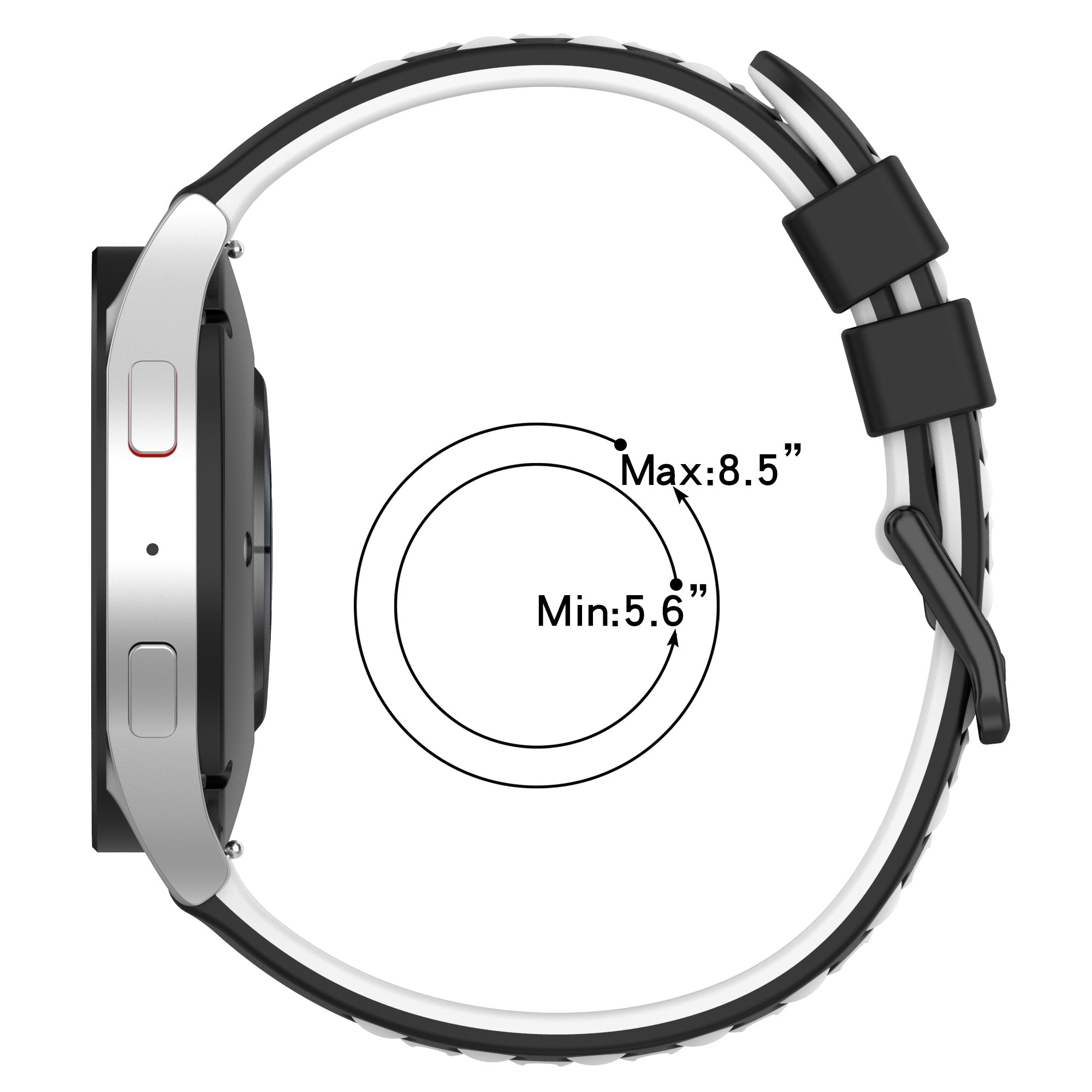 For Garmin Venu 2 Plus Venu Sq 2 Universal 20mm Soft Silicone Watch Band Big Hole Design Double Color Watch Strap