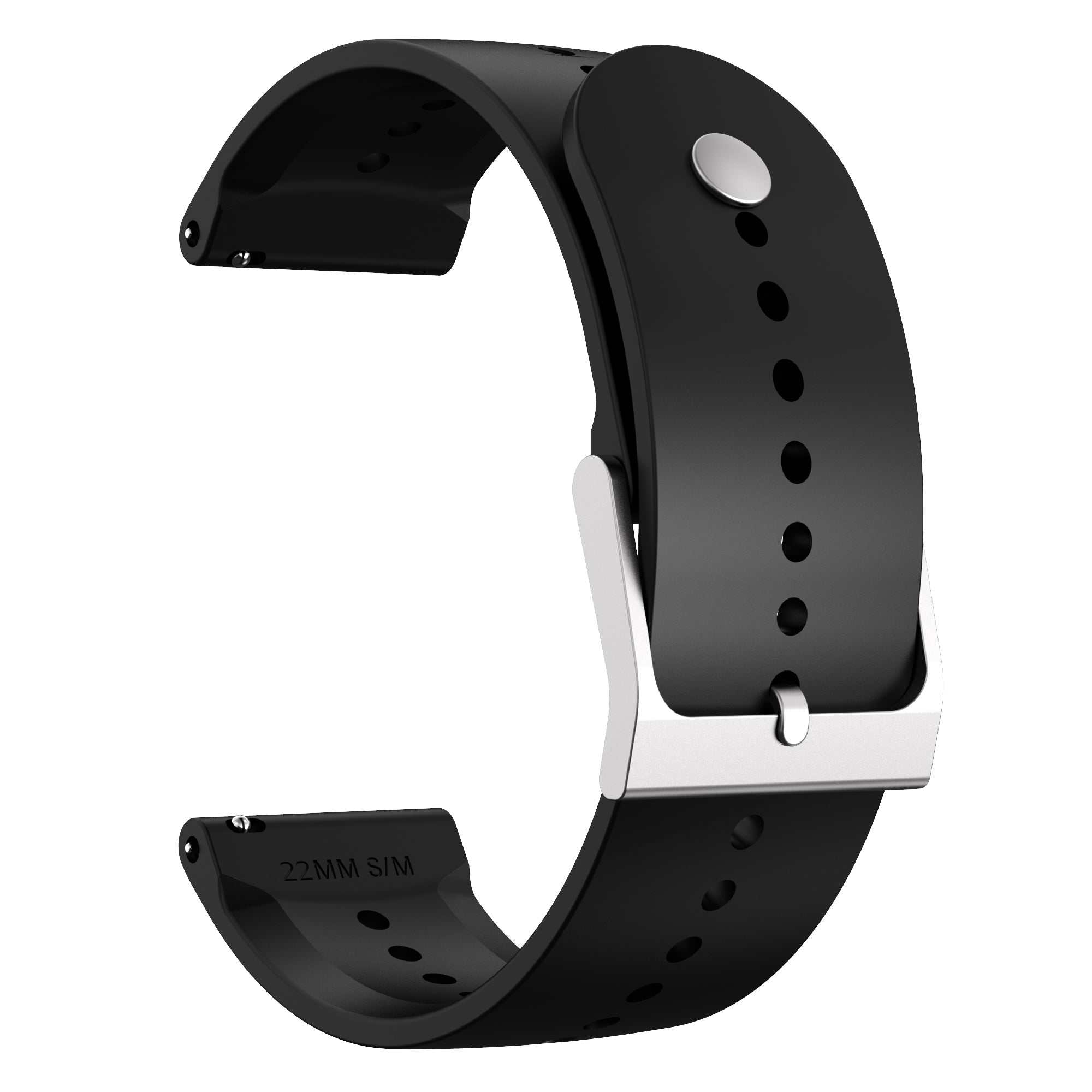 For Garmin Vivoactive 4 Garmin Venu 2 Universal 22mm Soft Silicone Watch Band Strap Replacement with Steel Buckle