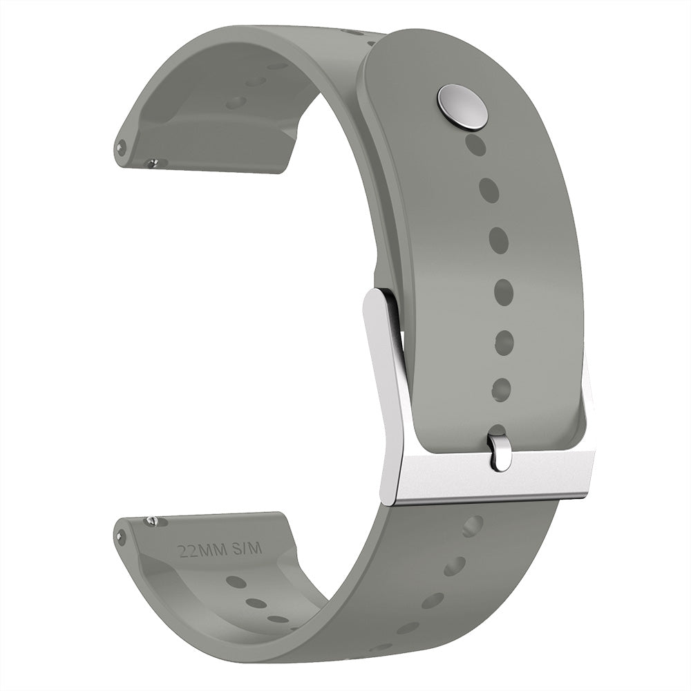 For Garmin Vivoactive 4 Garmin Venu 2 Universal 22mm Soft Silicone Watch Band Strap Replacement with Steel Buckle
